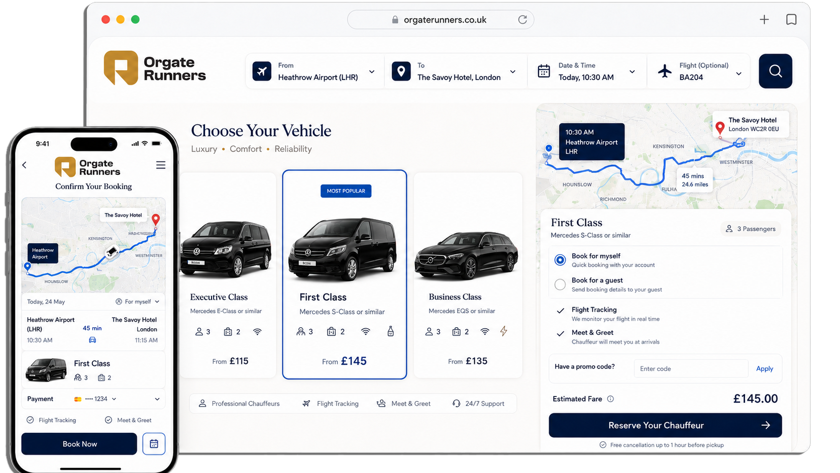 Orgaterunners — manage your journeys online